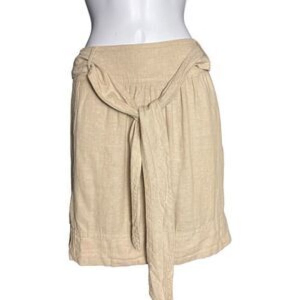 Banana Republic Linen Blend Tie Front Skirt Size 2